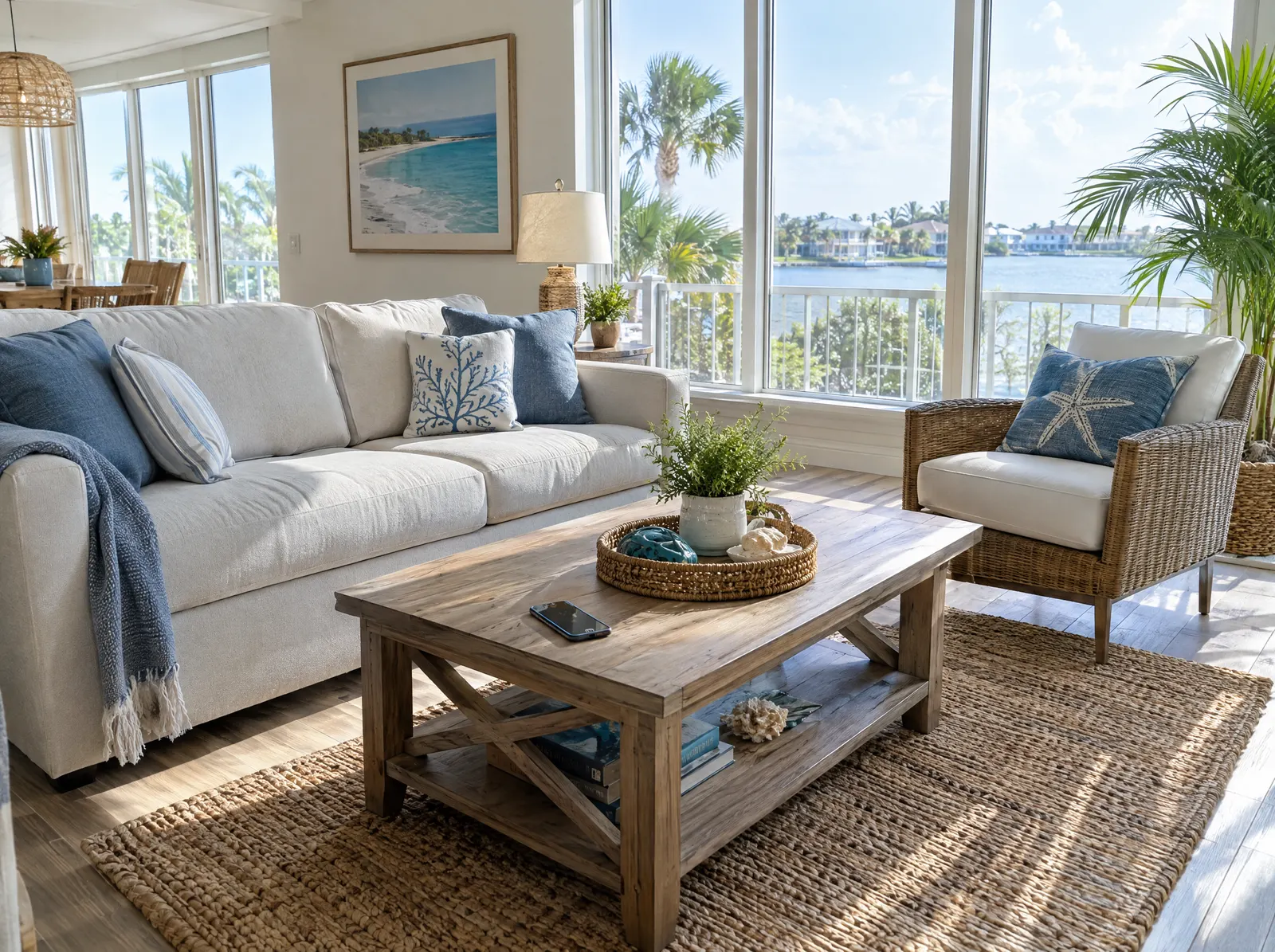 Living room of a Florida short-term rental property