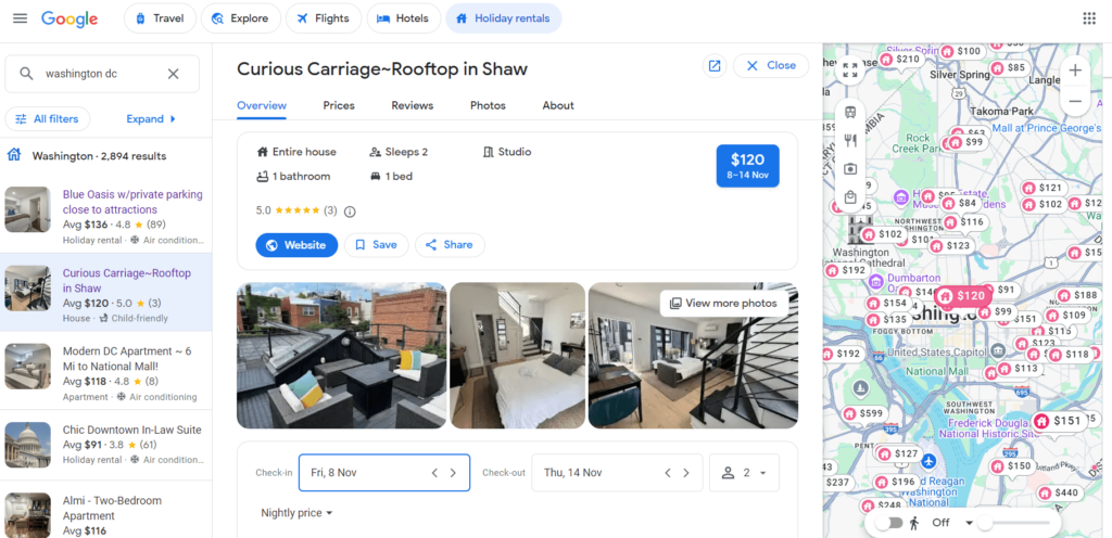 Google Vacation Rentals